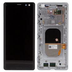 LCD displej + přední kryt / rám Silver / stříbrný Xperia XZ3 / H8416, H9436, H9493 - 3115-5027