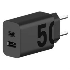 Motorola MC-520 originální 50W USB-A, USB-C rychlá nabíječka Black / černá (Bulk)