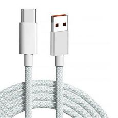 Huawei originální opletený datový kabel USB-A to USB Type-C 6A White / bílý (Bulk)
