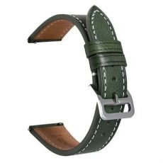 Kožený řemínek na hodinky 20mm Green / zelený (Bulk)