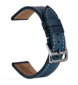 Kožený řemínek na hodinky 20mm Blue / modrý (Bulk)