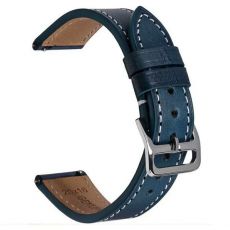 Kožený řemínek na hodinky 20mm Blue / modrý (Bulk)